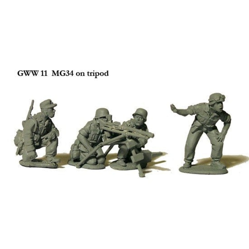 Perry Miniatures - German MG34 on Tripod with 4 crew