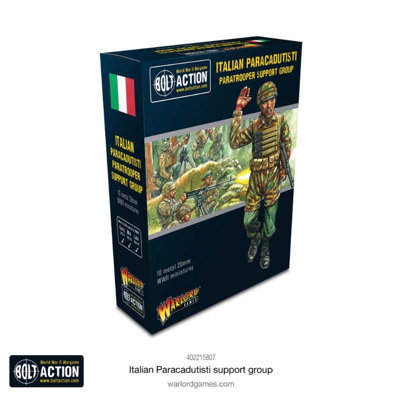 Warlord - Bolt Action  Italian Paracadutisti Support Group