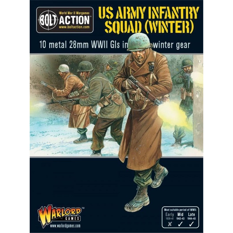 Warlord - Bolt Action  US Army Infantry Squad in Winter Clothing