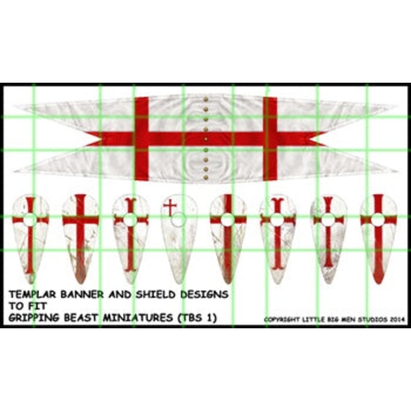 LBMS Transfers - Milites Christi Templar  Banners & Shield
