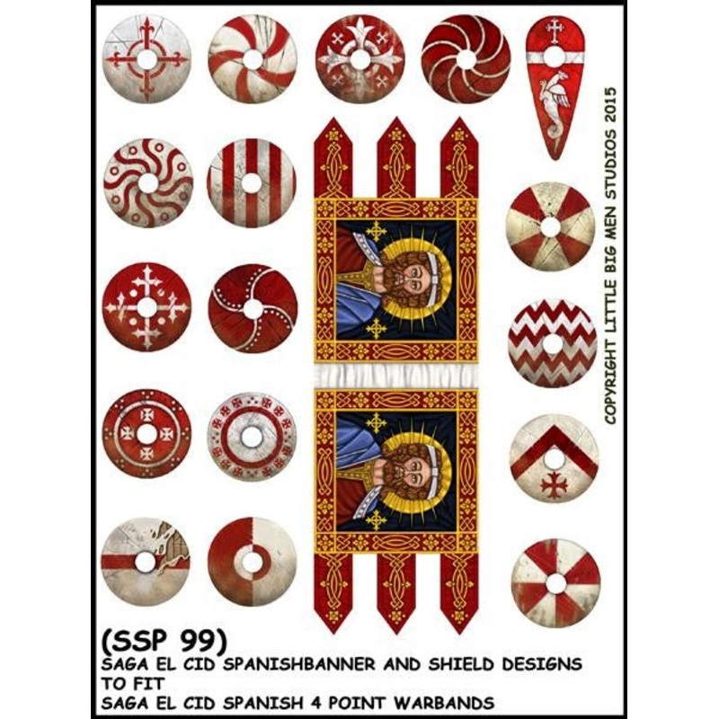 LBMS Transfers - Spanish  Banner & Shield for 4pt Warband