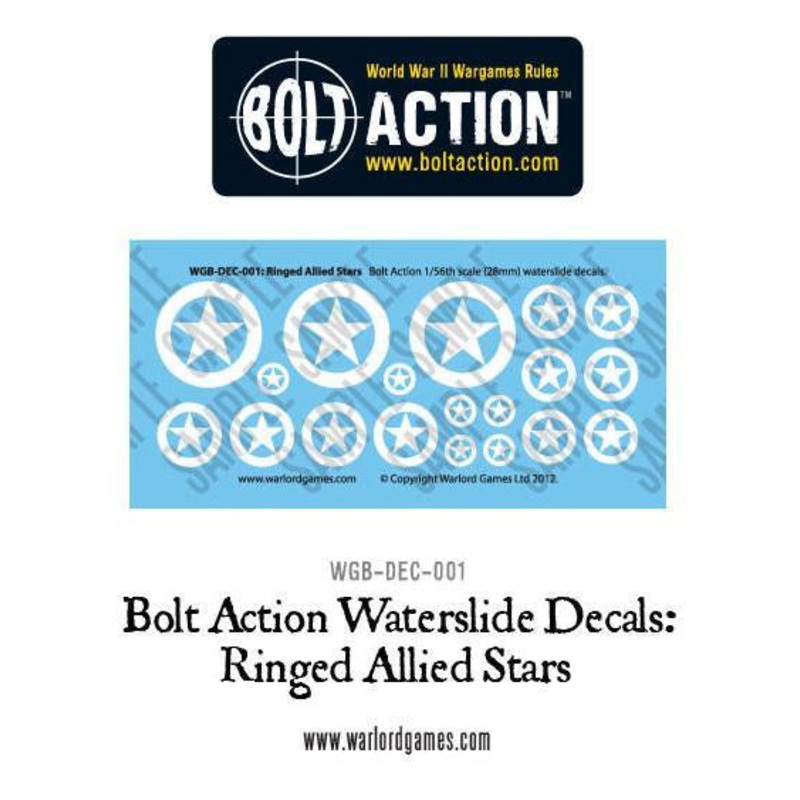 Warlord - Bolt Action Decals - Allied Stars Ringed