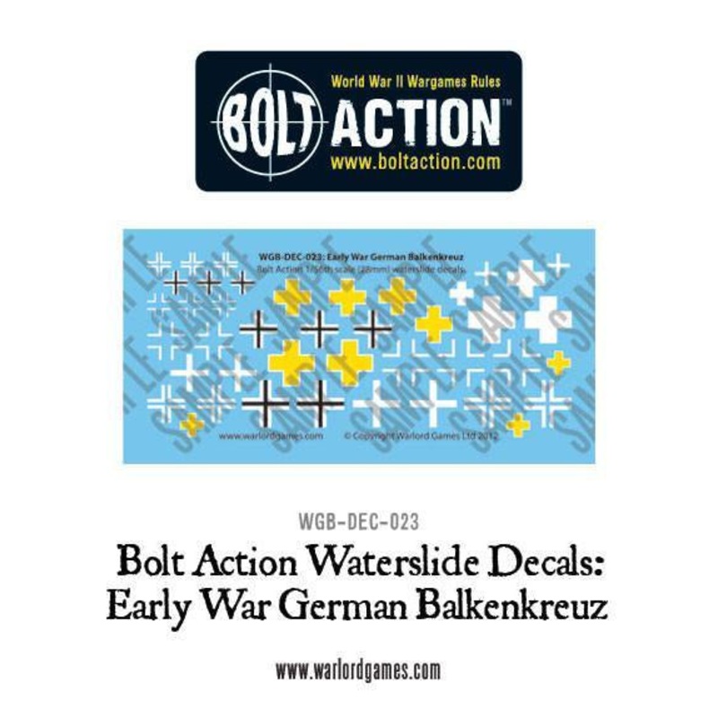 Warlord - Bolt Action Decals - German Early War Balkenkreuz