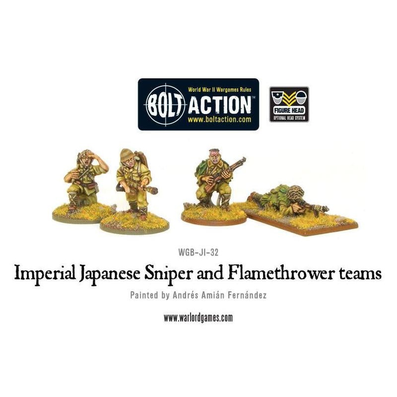 Warlord - Bolt Action  Imperial Japanese Sniper and Flamethrower teams