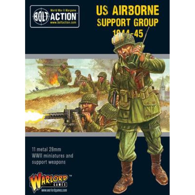 Warlord - Bolt Action  US Airborne Support group (1944-45) (HQ & Mortar & MMG)
