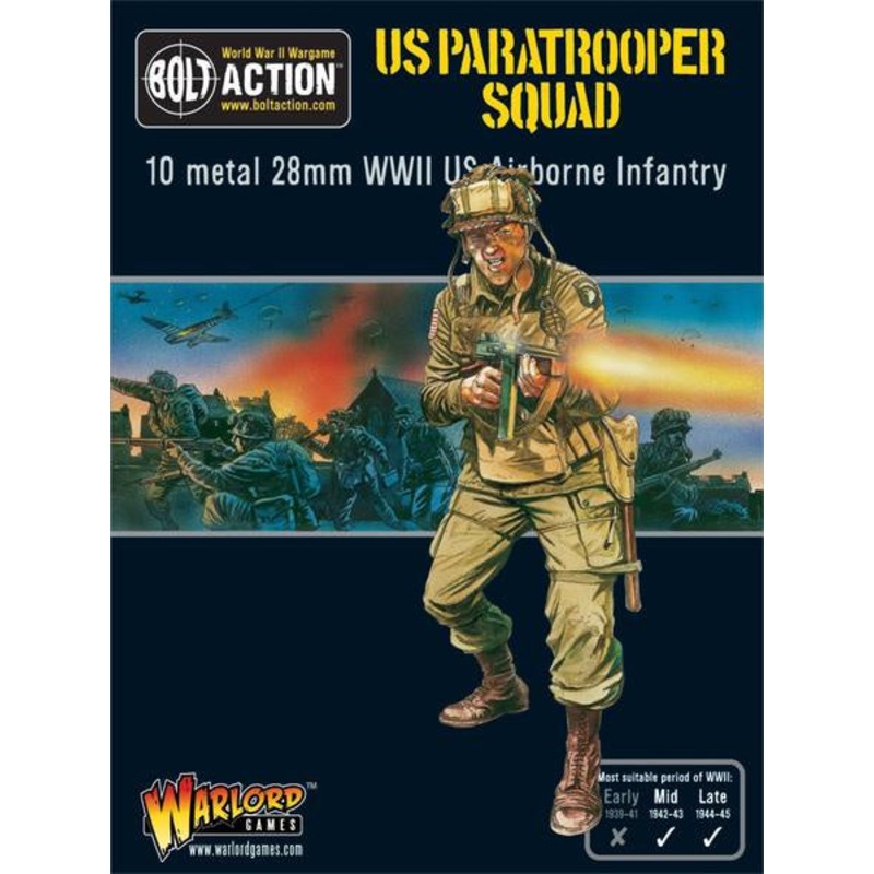 Warlord - Bolt Action  US Paratrooper Squad (10 Figures - Metal)