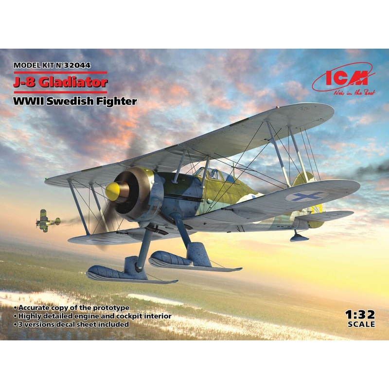 ICM - 1/32 J-8 Gladiator WWII Swedish Fighter