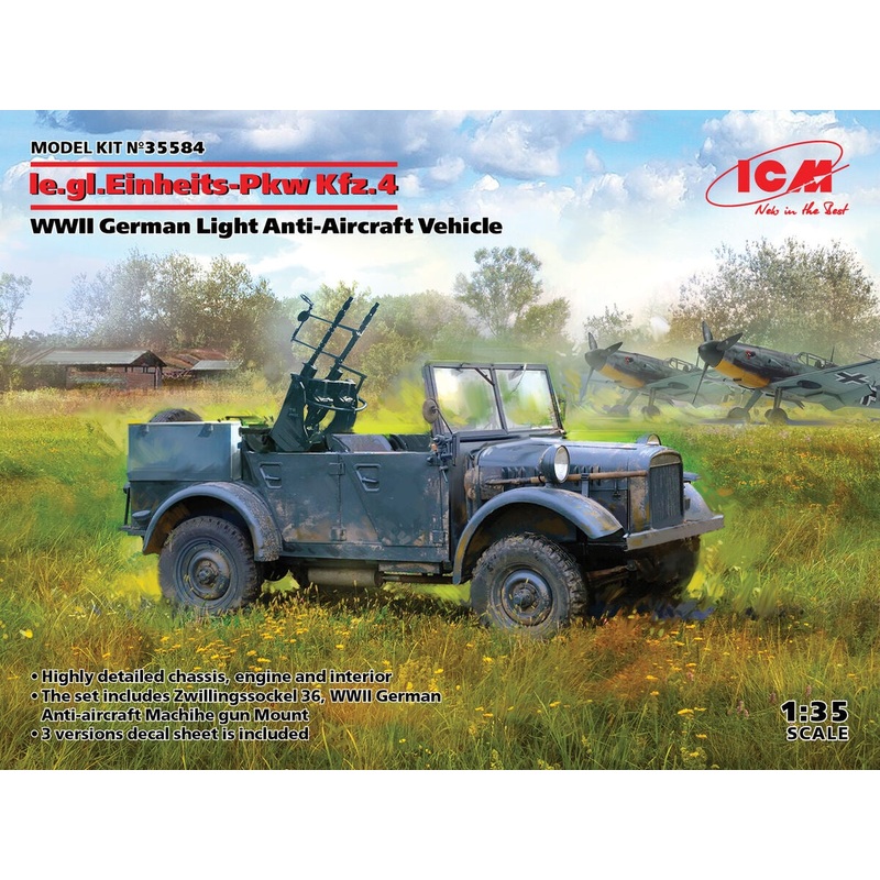 ICM - 1/35 Le.Gl.Einheitz-Pkw Kfz.4 Anti Aircraft