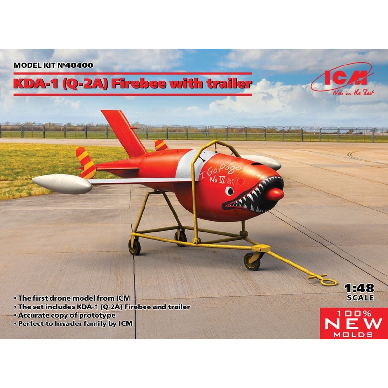 ICM - 1/48 KDA-1 (Q-2A) Firebee w/ Trailer