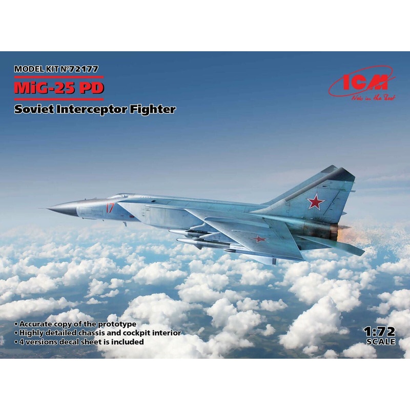 ICM - 1/72 Mig-25 PD Soviet Interceptor Fighter