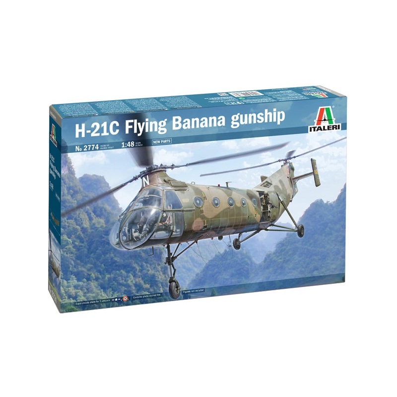 Italeri - 1/48 H-21C "Flying Banana" Gunship (w/ PE Sheet)