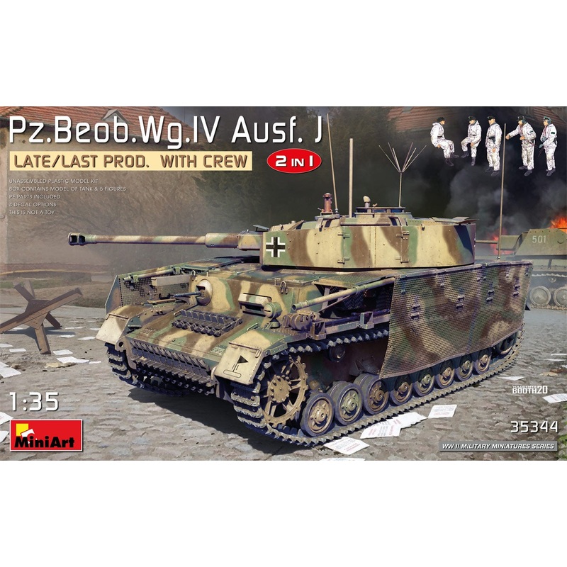 Miniart - 1/35 Pz.Beob.Wg.IV Ausf. J Late/Last Prod. 2 IN 1 w/ Crew