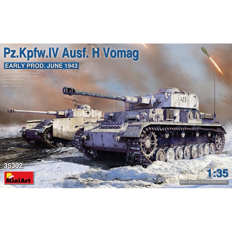 Miniart - 1/35 Pz.Kpfw.IV Ausf. H Vomag. EARLY PROD. JUNE 1943