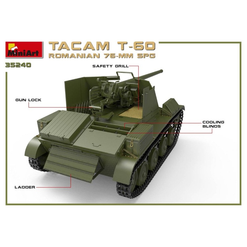 Miniart - 1/35 Romanian 76mm SPG Tacam T-60 (Interior Kit)