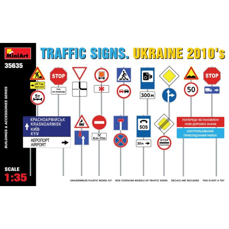 Miniart - 1/35 Traffic Signs Ukraine 2010s
