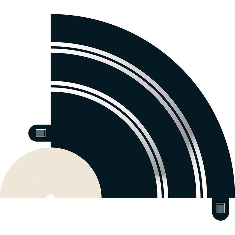 Scalextric - Radius 1 Hairpin Curve 90o (2) (For Side Swipes / work w/ C8246))