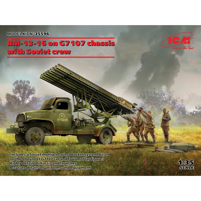ICM - 1/35 BM-13-16 on G7107 Chassis w/Soviet Crew