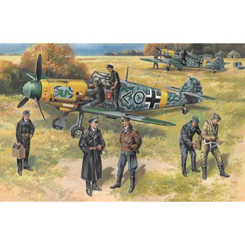 ICM - 1/48 Bf-109F-2 w/Pilots & Ground Personnel