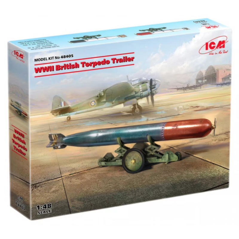 ICM - 1/48 WWII British Torpedo w/ Trailer