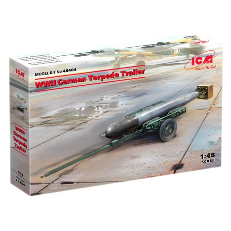 ICM - 1/48 WWII German Torpedo and Trailer