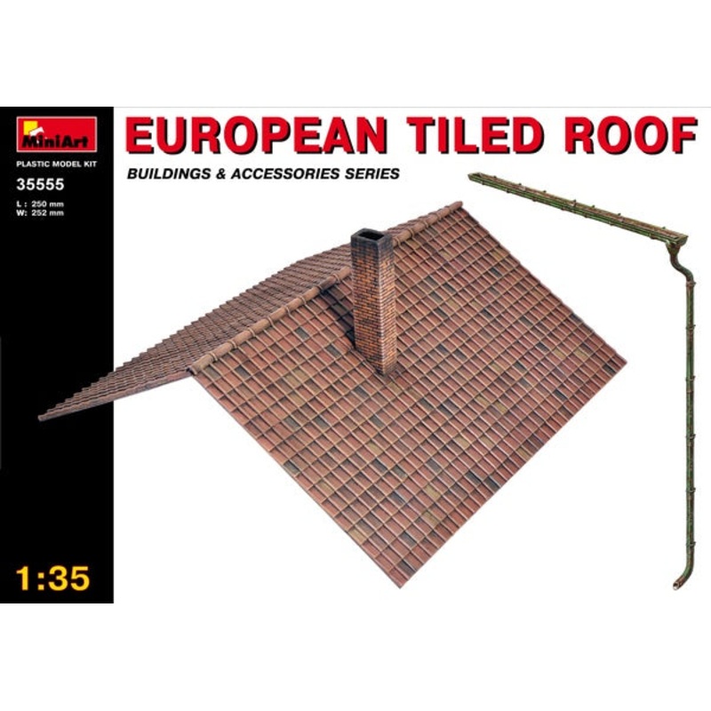 Miniart - 1/35 European Tiled Roof (Building & Access.)