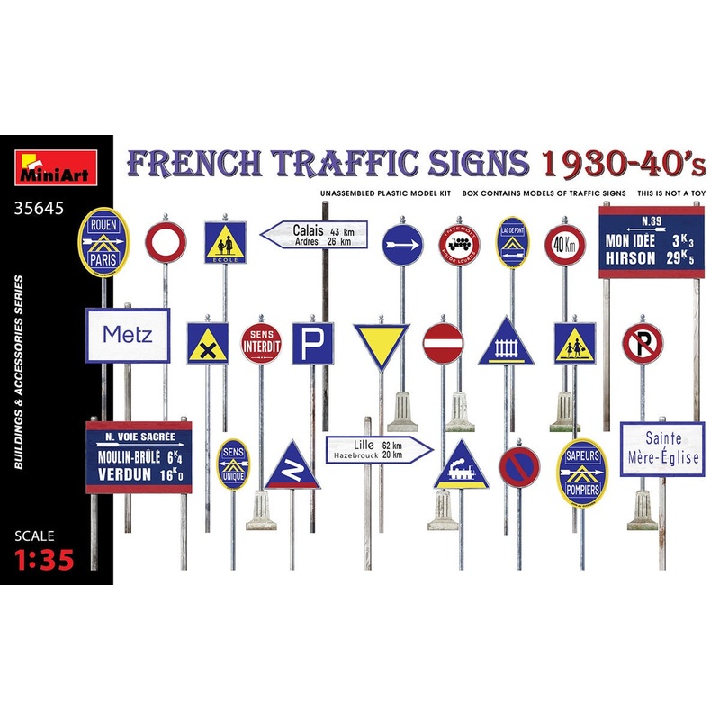 Miniart - 1/35 French Traffic Signs WWII