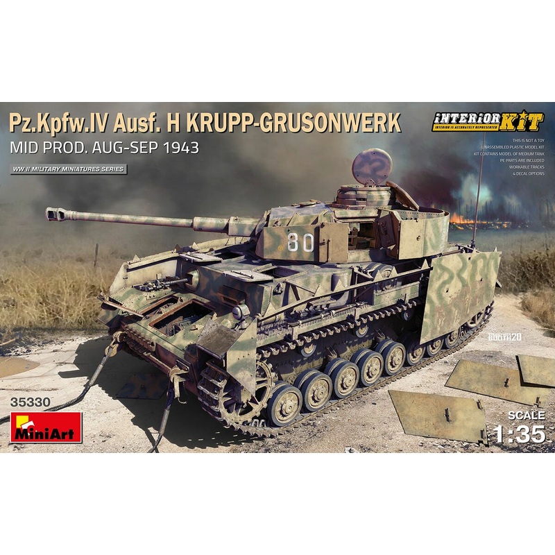 Miniart - 1/35 Pz.Kpfw.IV Ausf. H Krupp-Grusonwerk Mid Prod. Aug-Sep 1943