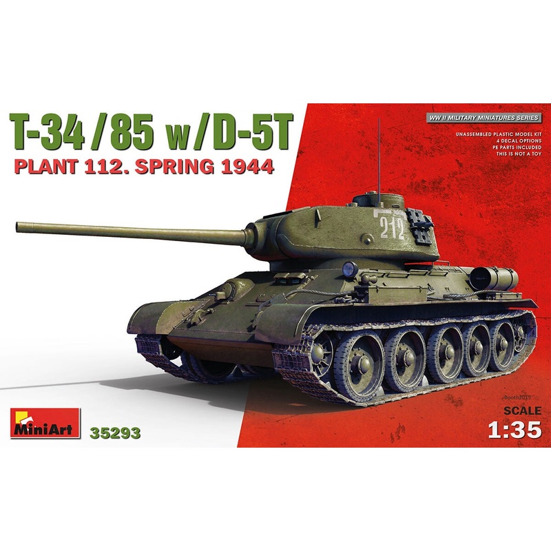Miniart - 1/35 T-34-85 With D-5t Gun, Plant 112. (Spring 1944)