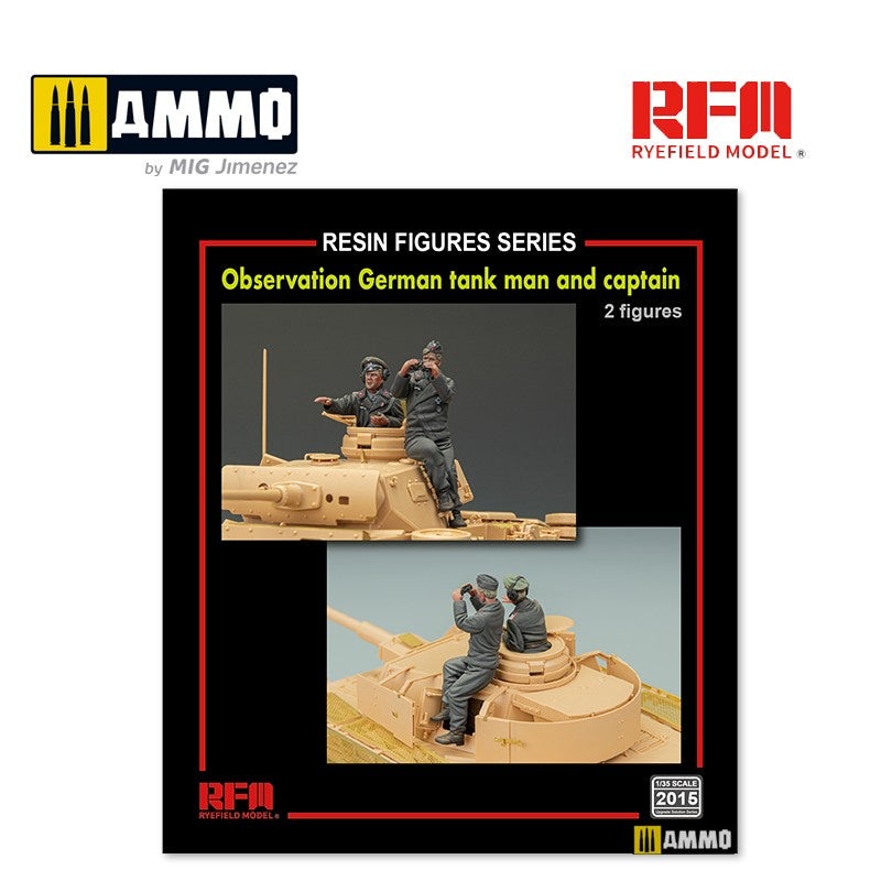 RFM - 1/35 Observation German Tank Man and Captain  (2 Resin figures)