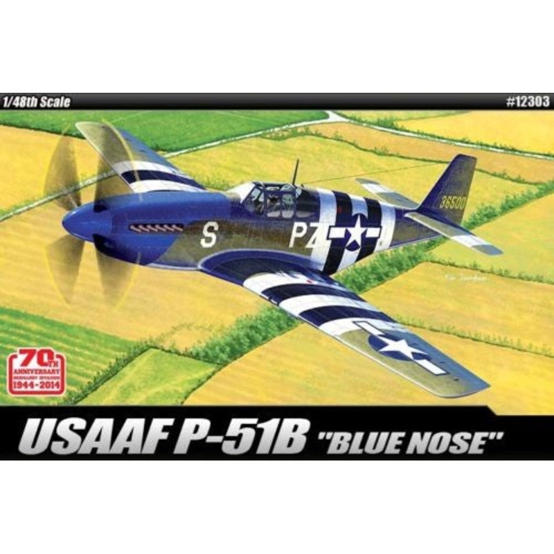 Academy - 1/48 P-51B Mustang -Blue Nose