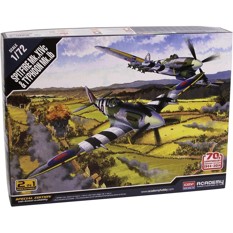 Academy - 1/72 Spitfire Mk.14C & Typhoon