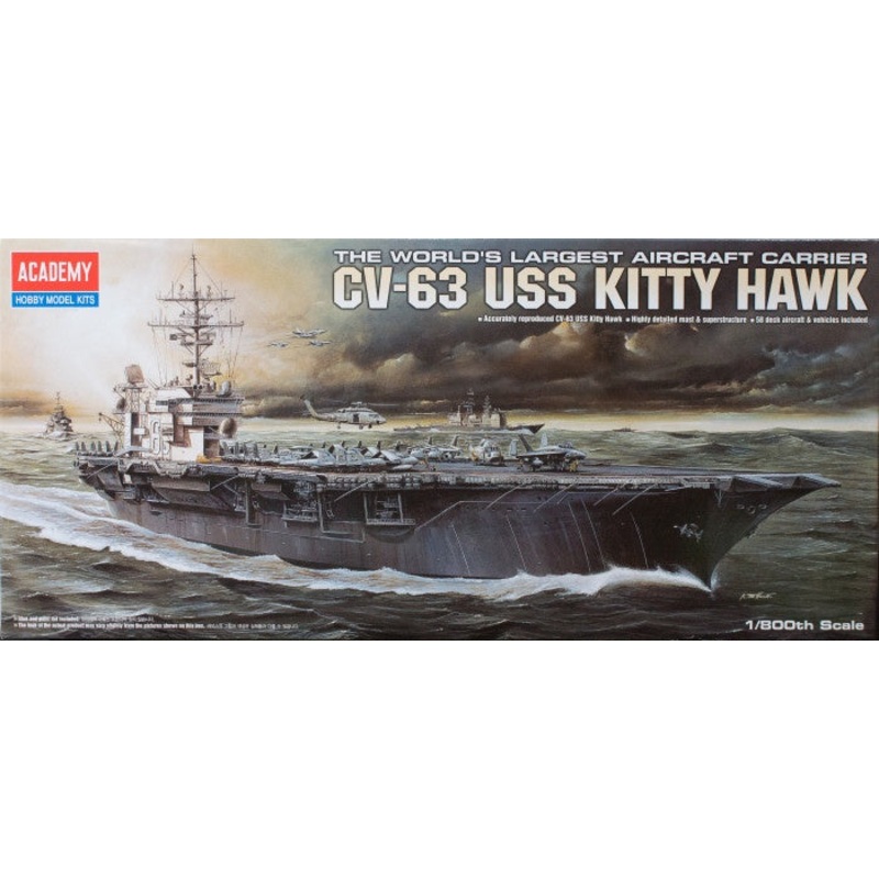 Academy - 1/800 U.S.S Kitty Hawk Cvn-63