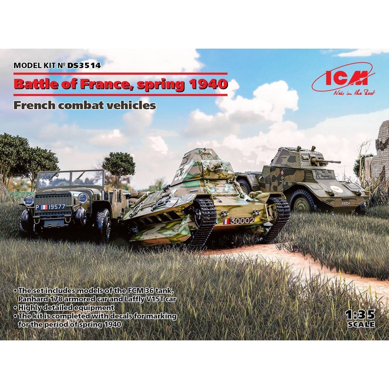 ICM - 1/35 Battle Of France, Spring 1940 French Combat Vehicles