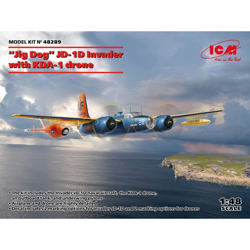 ICM - 1/48 Jig Dog Jd-1d Invader With Drone