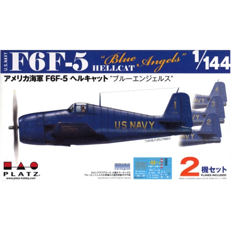 Platz - 1/144 F6F-5 Hellcat Blue Angels - Twin Pack