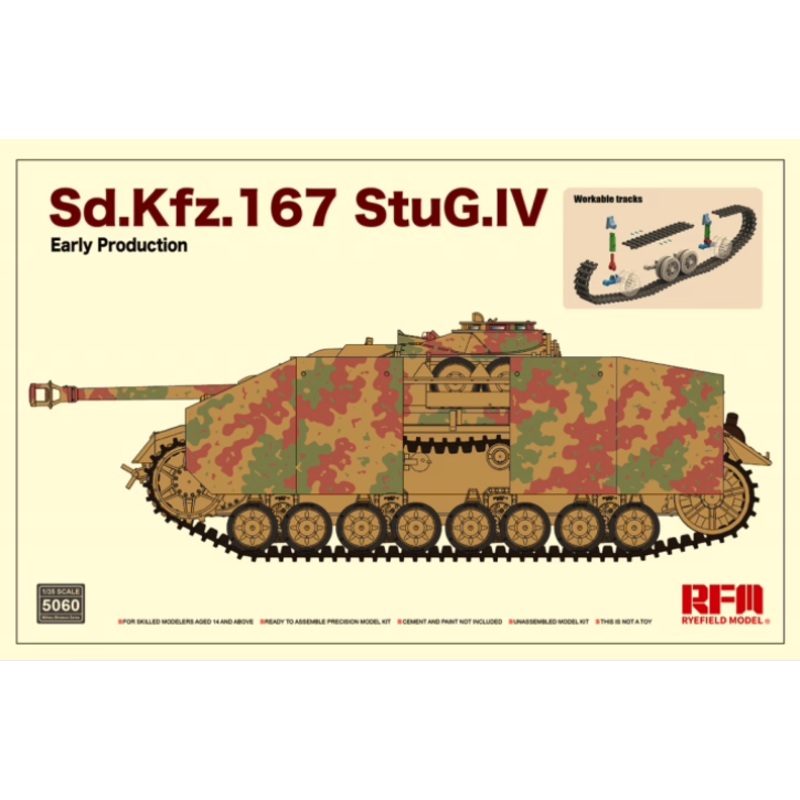 RFM - 1/35 Sd.Kfz.167 StuG.IV Early Production w/Workable Track Links, without Interior