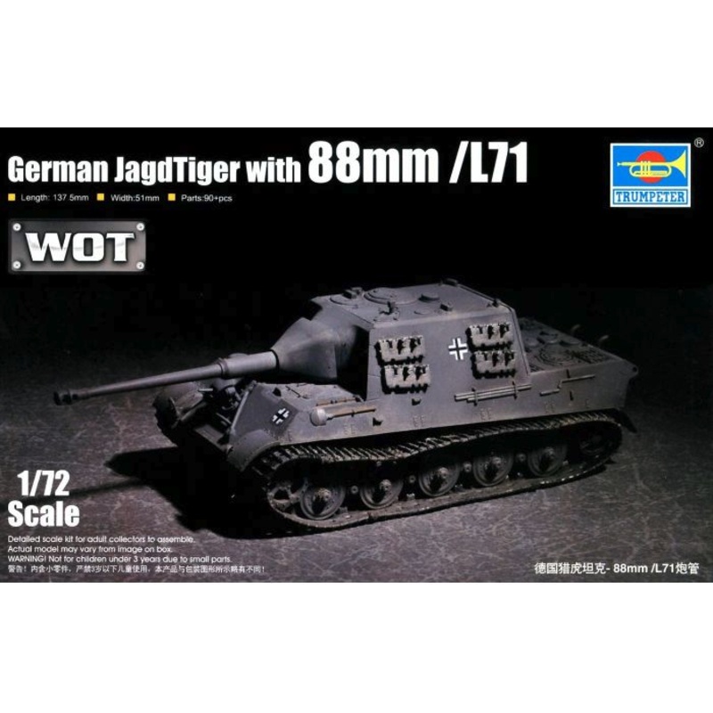 Trumpeter - 1/72 German Jagdtiger w/ 88mm /L71