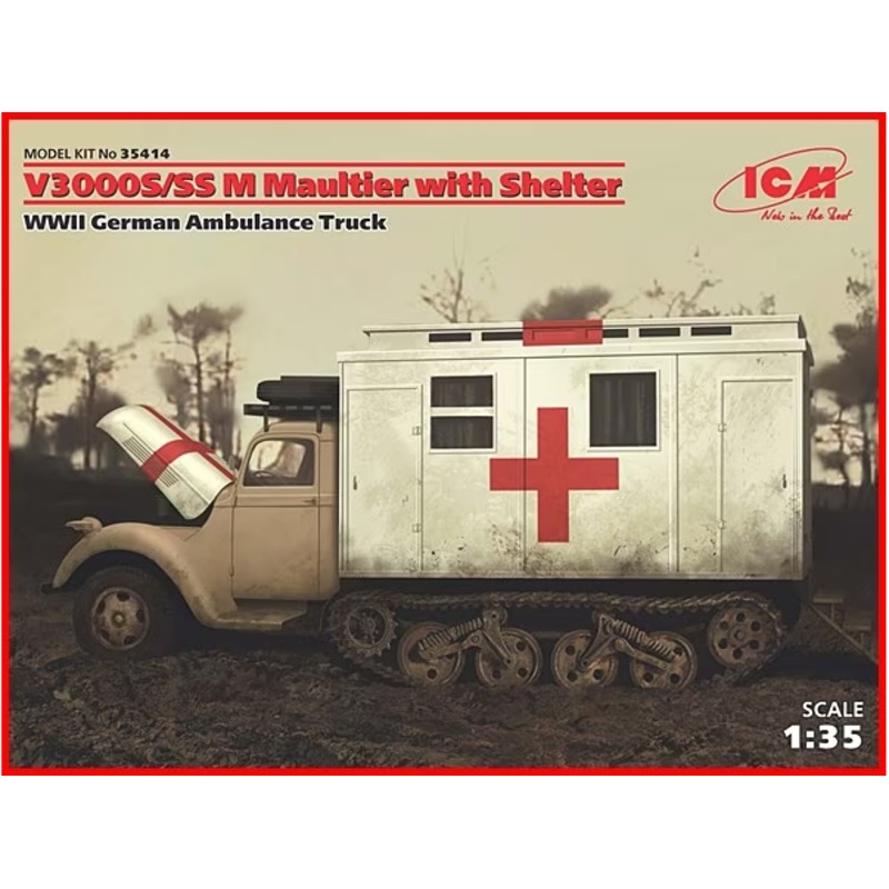 ICM - 1/35 V3000s/Ss M Maultier German Ambulance Truck