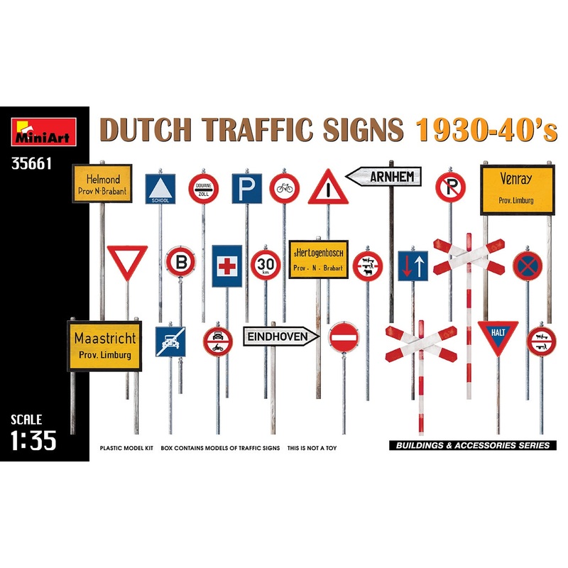 Miniart - 1/35 Dutch Traffic Signs 30-40's