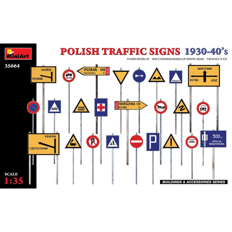 Miniart - 1/35 Polish Traffic Signs 30-40's