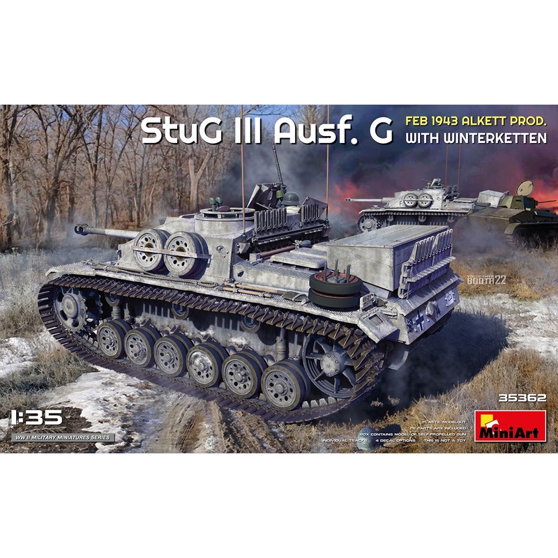 Miniart - 1/35 StuG III Ausf. G Feb 1943 ALKETT Prod. w/ Winterketten