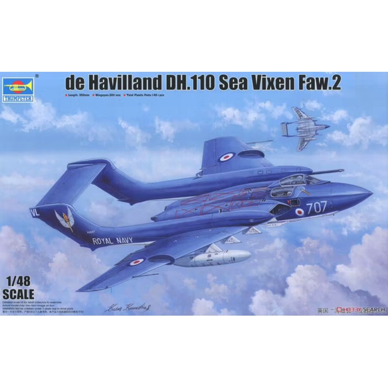 Trumpeter - 1/48 de Havilland DH.110 Sea Vixen Faw.2