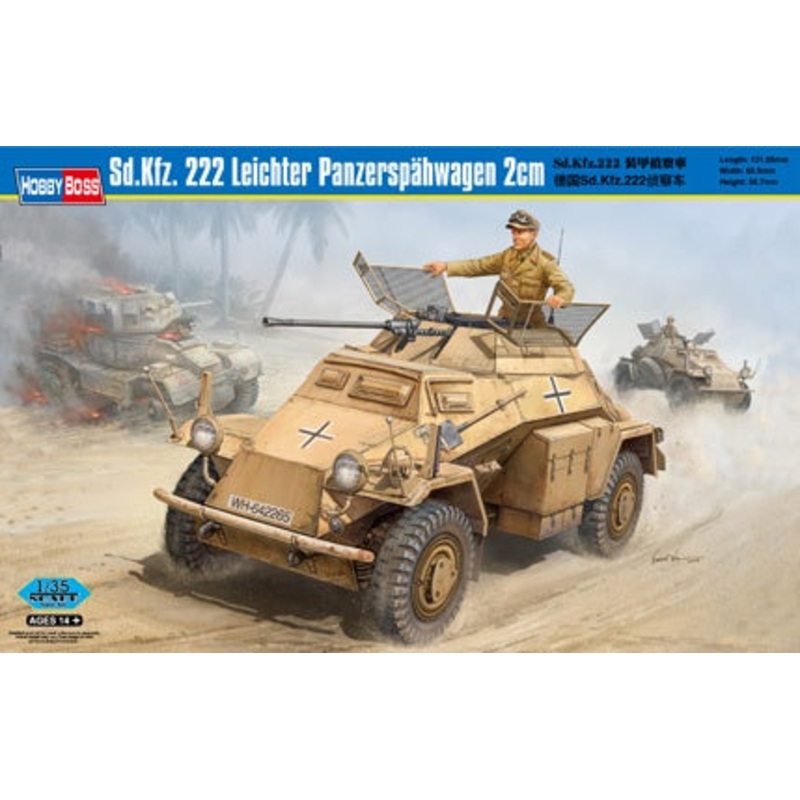 Hobby Boss - 1/35 Sd.Kfz. 222 Leichter Panzerspahwagen 2cm (82442)