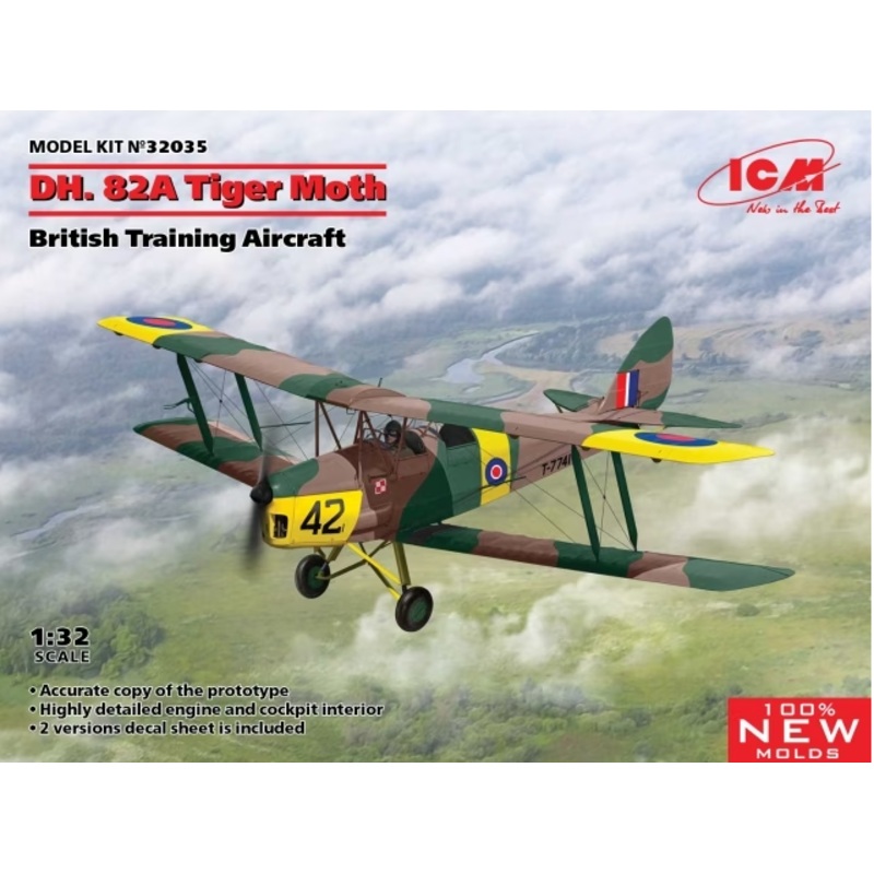 ICM - 1/32 DH. 82A Tiger Moth - British Training Aircraft
