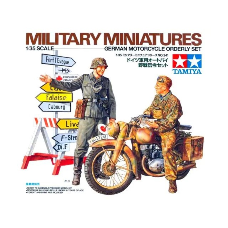 Tamiya - 1/35 German Military Motor Cycle Orderly Set