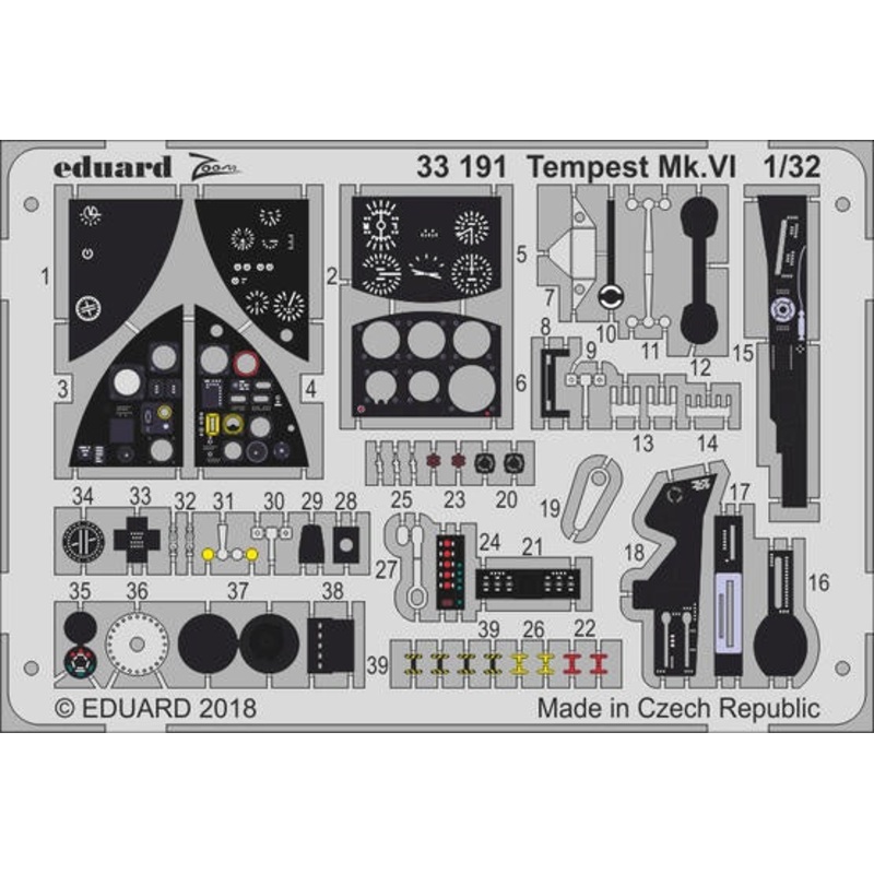 Eduard - 1/32 Tempest Mk.VI  (Color photo-etched)(for Special Hobby) 33191