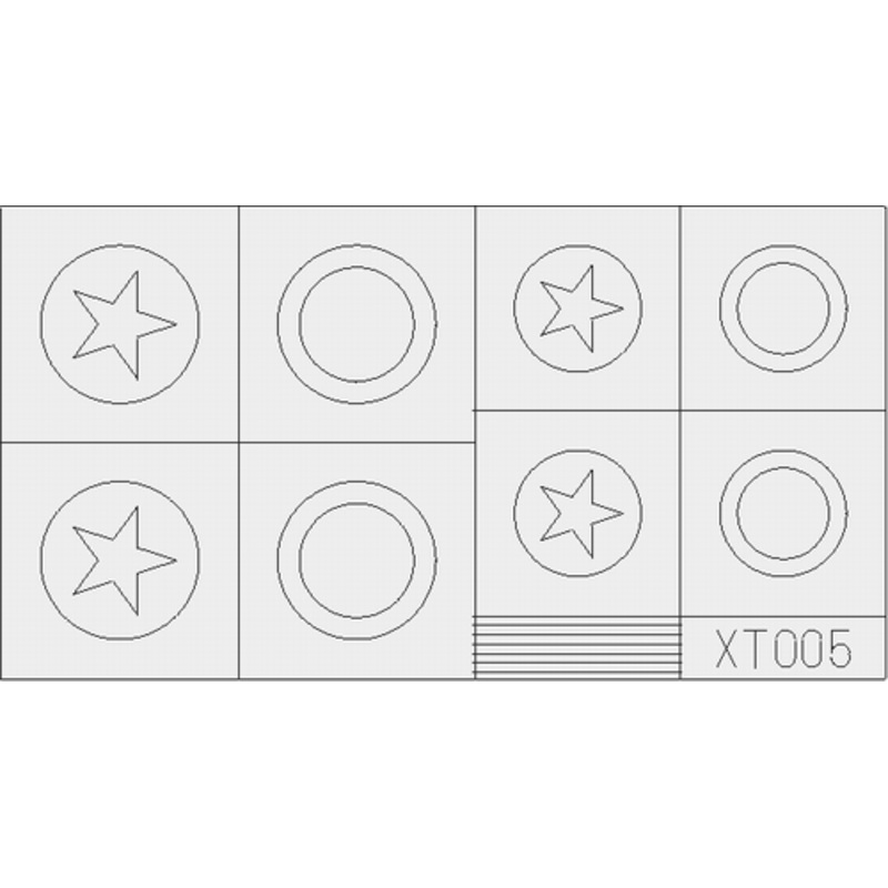 Eduard - 1/35 US Stars Large  Masking sheet XT005