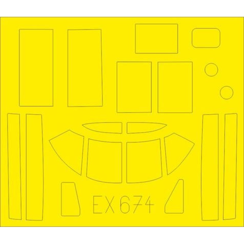 Eduard - 1/48 B-26B-50 Invader Masking sheet (for ICM) EX674