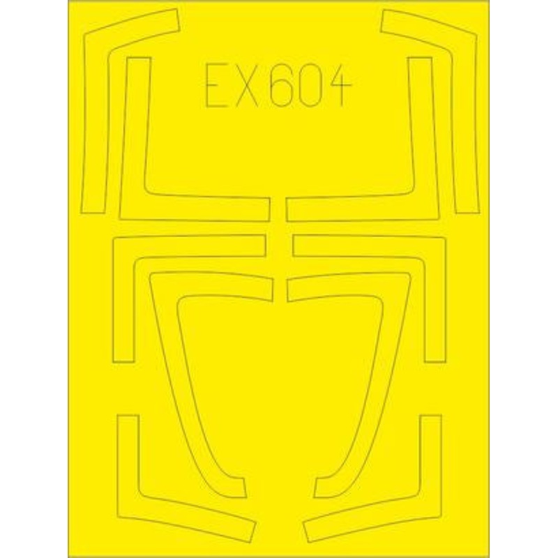 Eduard - 1/48 F/A-18B/D  Masking sheet (for Kinetic) EX604