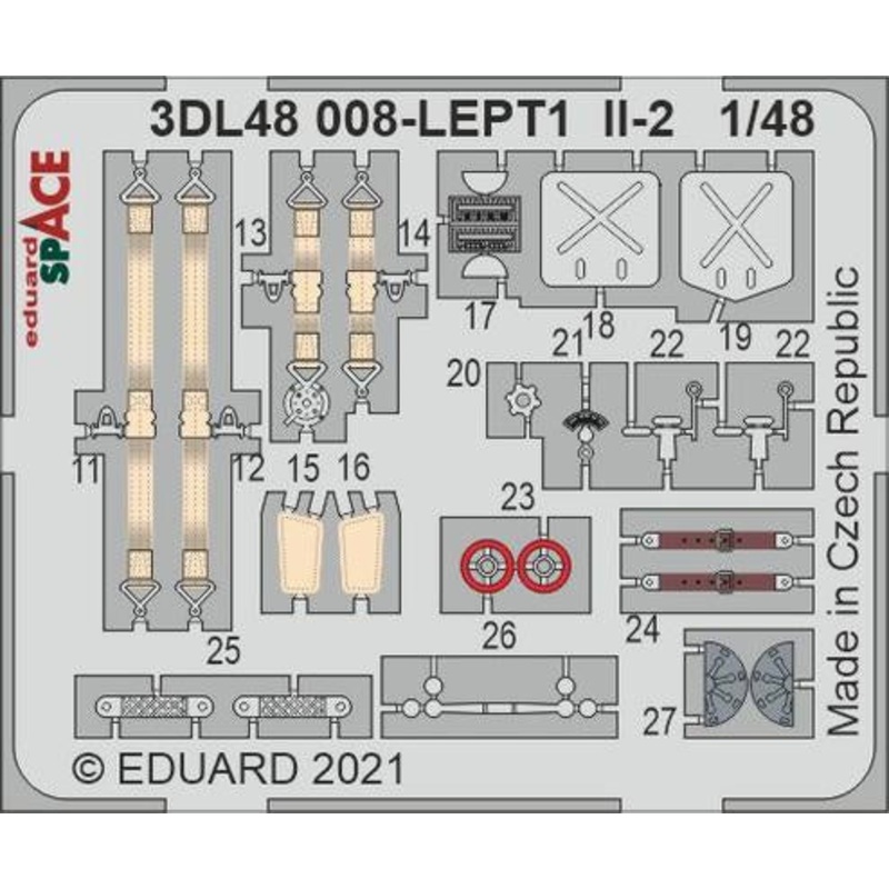 Eduard - 1/48 Il-2 SPACE set (for Zvezda) 3DL48008